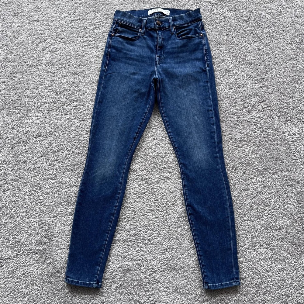 AYR The Chiller Skinny Jeans Womens 28 Blue Mid Rise Stretch Denim Made USA